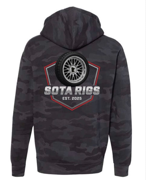Black Camo Hooded Sweatshirt