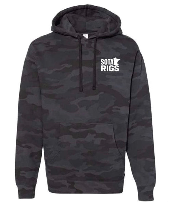 Black Camo Hooded Sweatshirt